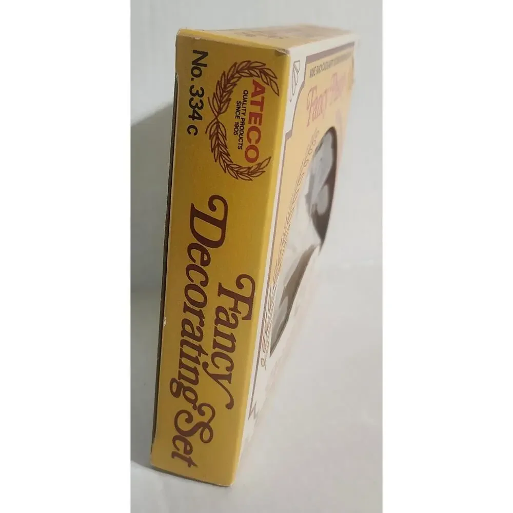 Vintage Ateco Fancy Pastry Cake Decorating Set 334C 6 Tips Made USA